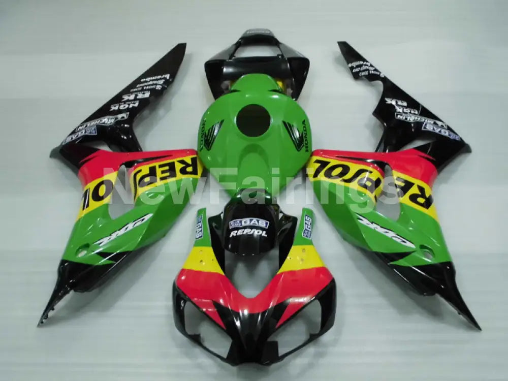 Green and Yellow Red Repsol - CBR1000RR 06-07 Fairing Kit -