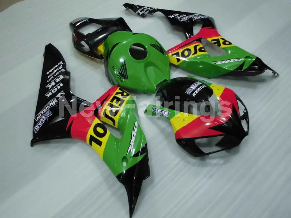 Green and Yellow Red Repsol - CBR1000RR 06-07 Fairing Kit -