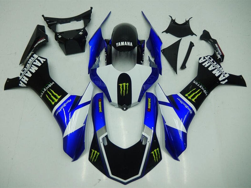 Blue and White Black Monster - YZF-R1 15-19 Fairing Kit