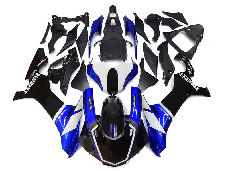 Blue and Black White Factory Style - YZF-R1 15-19 Fairing Kit