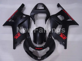 Matte Black with Red Decals Factory Style - GSX-R600 01-03