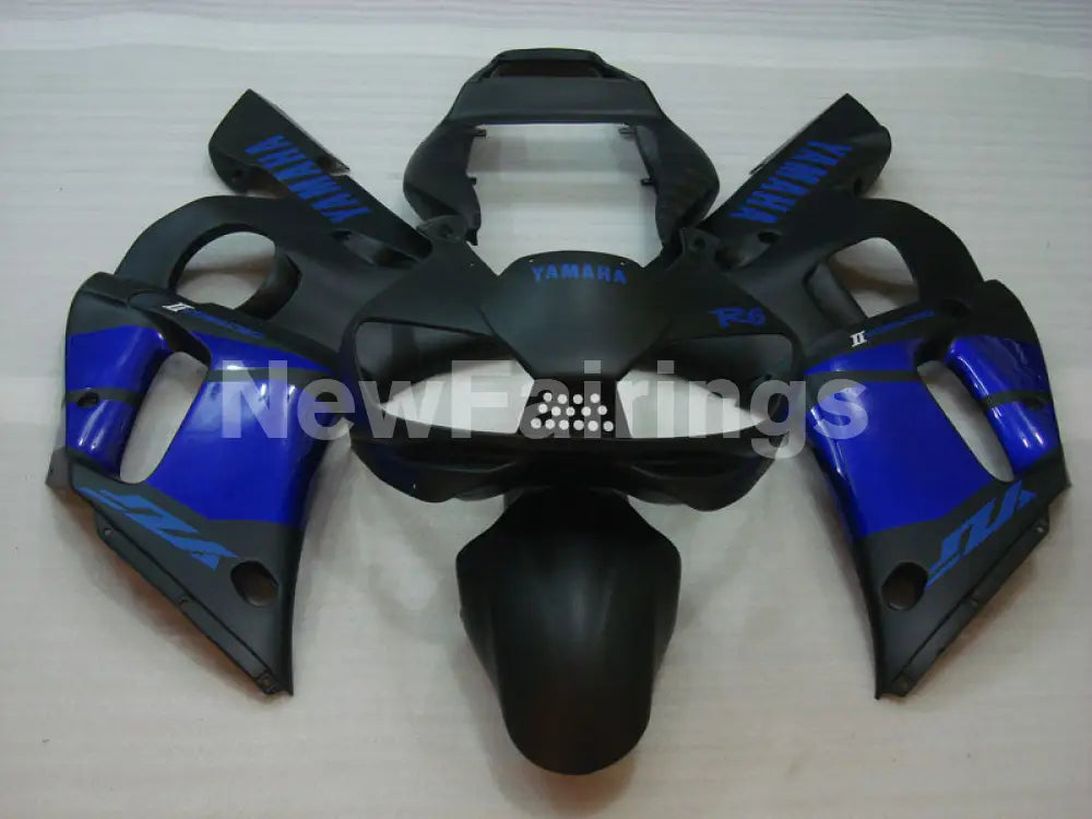 Matte Black with Blue Decals Factory Style - YZF-R6 98-02 Fairing Kit Vehicles & Parts > Vehicle Parts & Accessories >