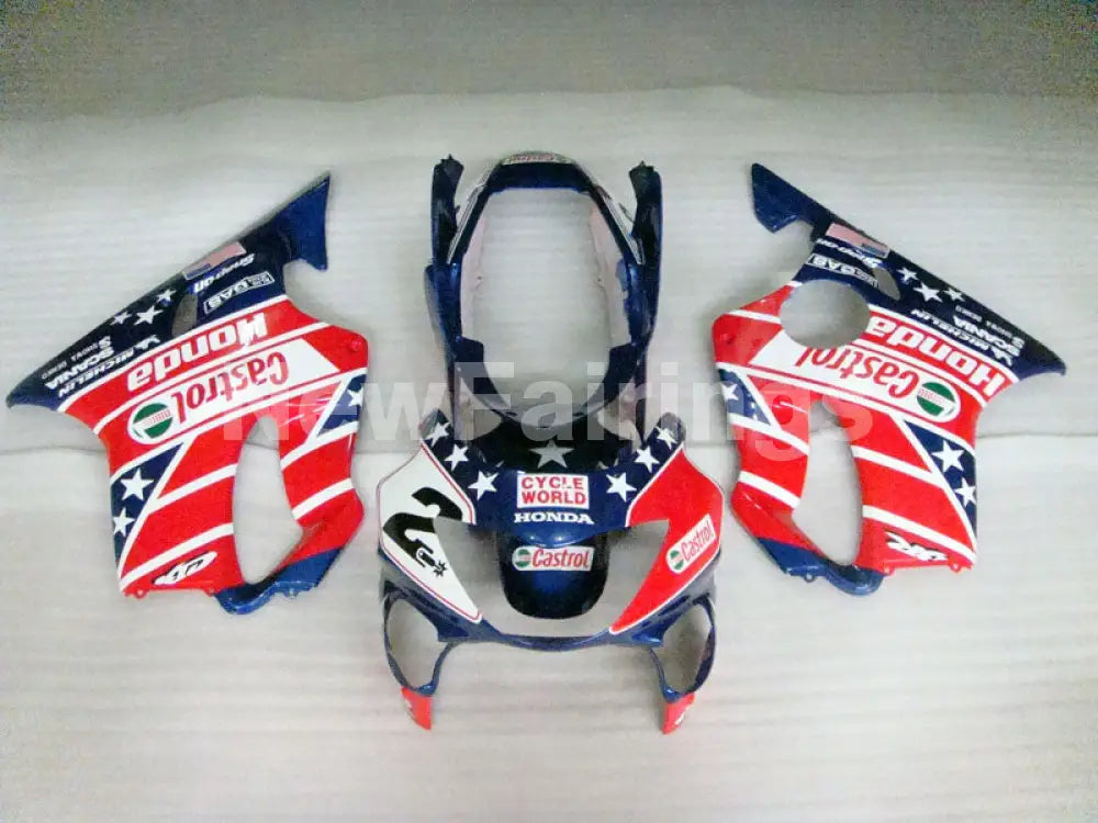 Red and Blue Castrol - CBR600 F4 99-00 Fairing Kit -