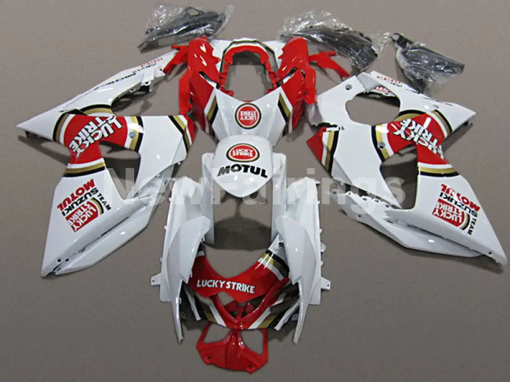 Red and White Lucky Strike - GSX - R1000 09 - 16 Fairing