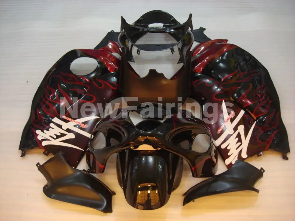 Red Black Flame - GSX1300R Hayabusa 99-07 Fairing Kit