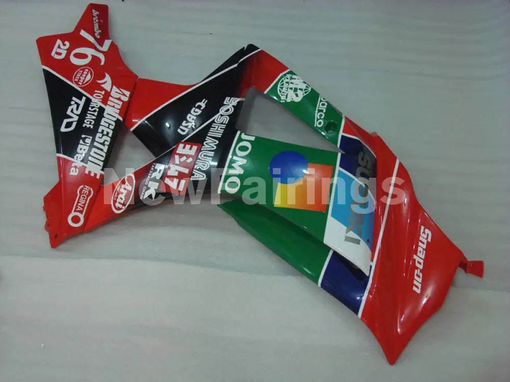 Red Green and Black Yoshimura - GSX - R1000 07 - 08 Fairing