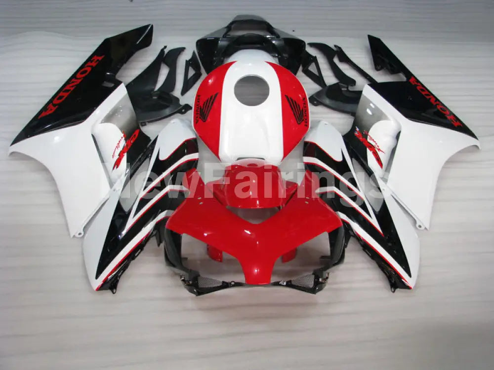 Red and White Black Factory Style - CBR1000RR 04-05 Fairing