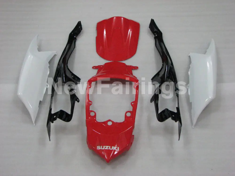 Red and White Black Factory Style - GSX-R750 08-10 Fairing