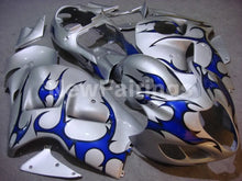 Carica l&#39;immagine nel visualizzatore di Gallery, Silver and Blue Flame - GSX1300R Hayabusa 99-07 Fairing Kit