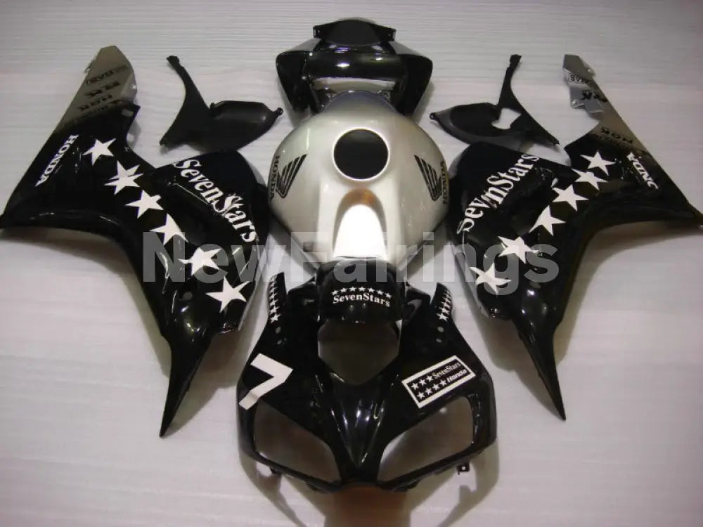 Silver and Black SevenStars - CBR1000RR 06-07 Fairing Kit -