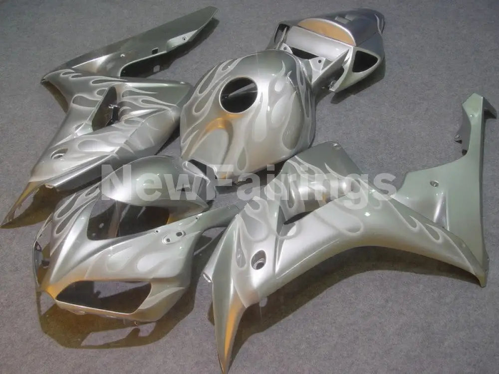 Silver and Grey Flame - CBR1000RR 06-07 Fairing Kit -