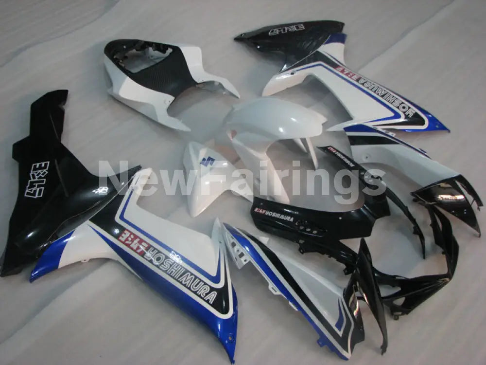 White and Blue Black Yoshimura - GSX-R600 11-24 Fairing Kit