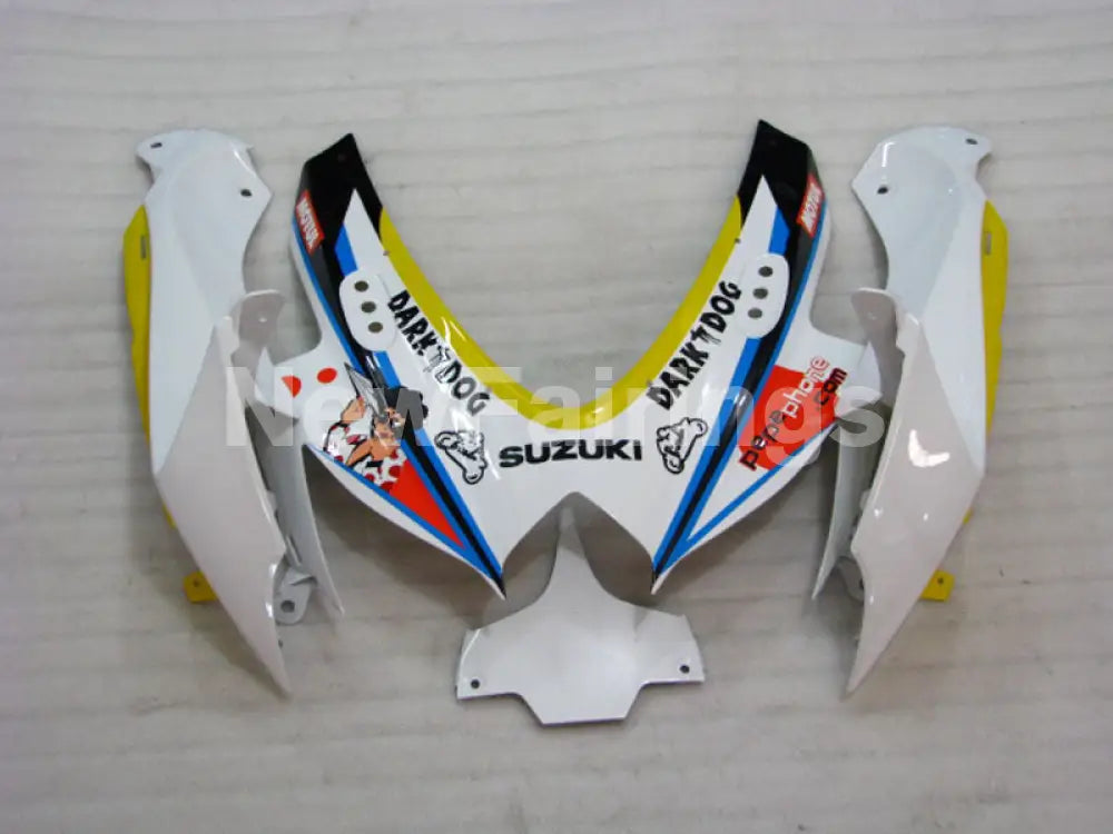 White and Blue Dark Dog - GSX-R750 08-10 Fairing Kit