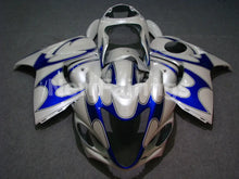 Carica l&#39;immagine nel visualizzatore di Gallery, White and Blue Flame - GSX1300R Hayabusa 08-20 Fairing Kit