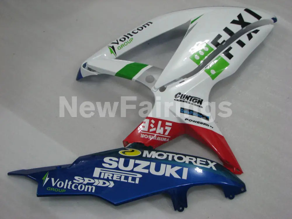 White and Blue Red MOTOREX - GSX-R750 08-10 Fairing Kit