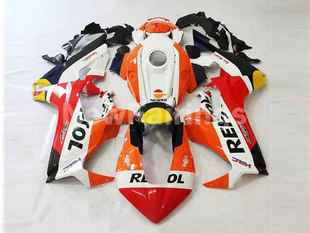 White and Orange Red Repsol - CBR1000RR 17-23 Fairing Kit -