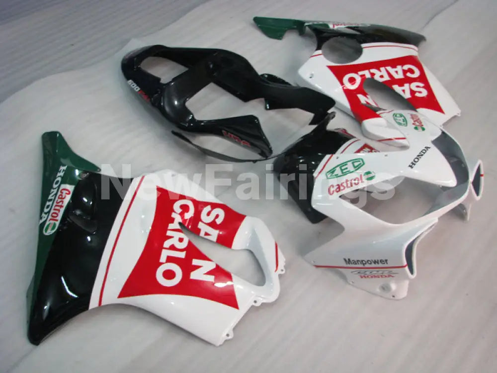 White and Red Black Castrol - CBR600 F4i 01-03 Fairing Kit -