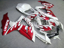 Carica l&#39;immagine nel visualizzatore di Gallery, White and Red Flame - GSX-R600 08-10 Fairing Kit - Vehicles