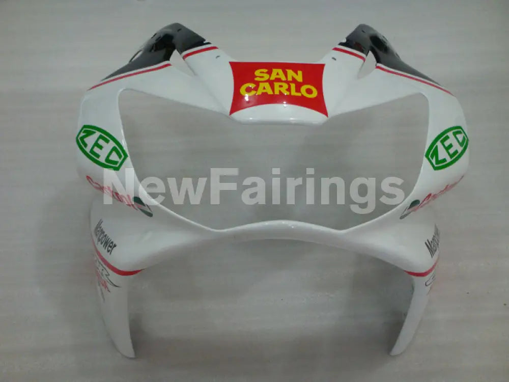 White and Red Green Castrol - CBR 929 RR 00-01 Fairing Kit -