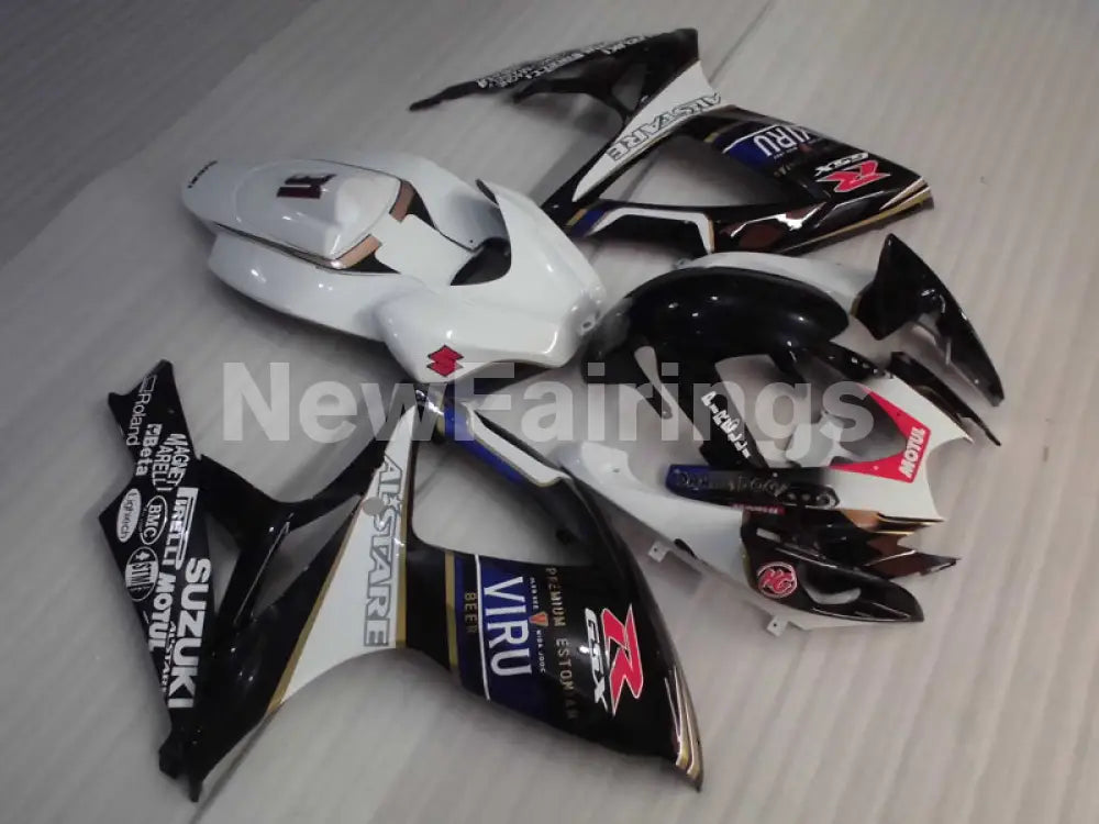 White and Black Blue Dark Dog - GSX-R750 06-07 Fairing Kit