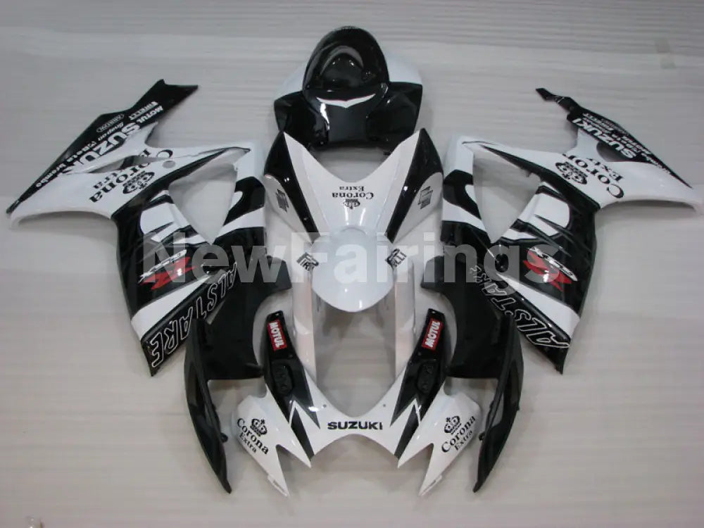 White and Black Corona - GSX-R600 06-07 Fairing Kit -