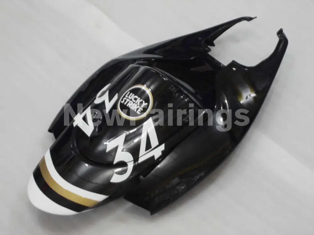 White and Black Lucky Strike - GSX-R750 06-07 Fairing Kit