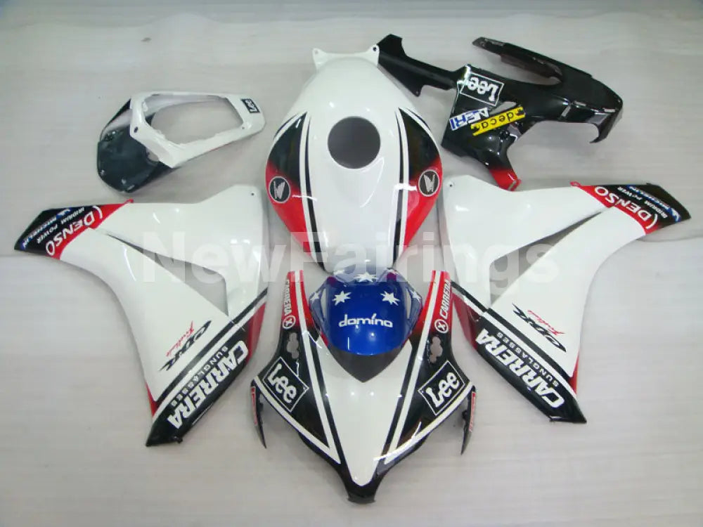 White and Black Red Lee - CBR1000RR 08-11 Fairing Kit -