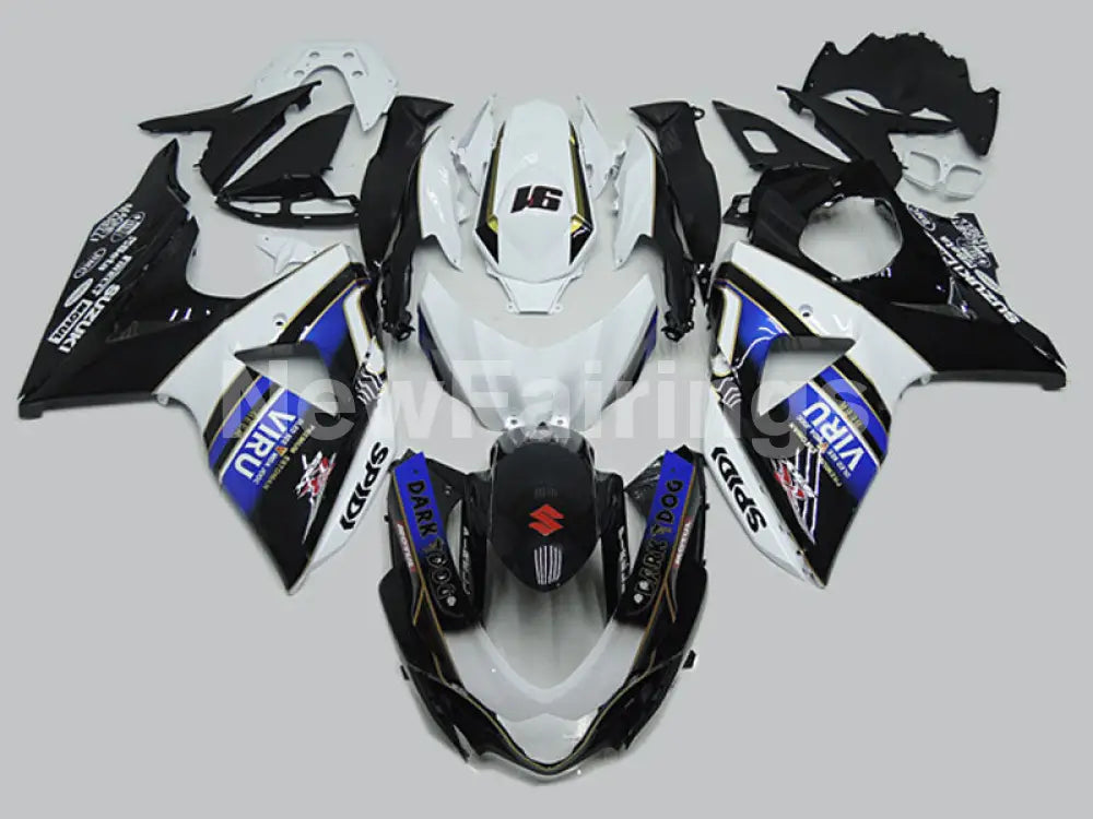 White Blue and Black Dark Dog - GSX - R1000 09 - 16 Fairing