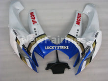 Carica l&#39;immagine nel visualizzatore di Gallery, White and Blue Lucky Strike - GSX-R600 06-07 Fairing Kit -