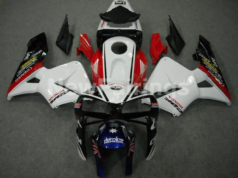 White and Red Black Lee - CBR600RR 05-06 Fairing Kit -