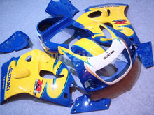 Carica l&#39;immagine nel visualizzatore di Gallery, Yellow and Blue White Corona - GSX-R600 96-00 Fairing Kit -