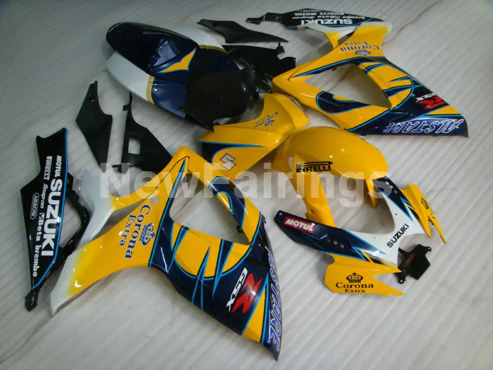 Yellow Blue and White Corona - GSX-R750 06-07 Fairing Kit