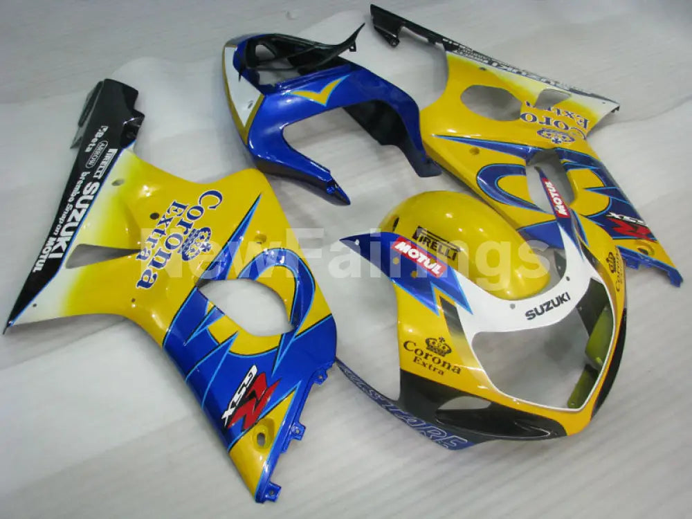 Yellow and Blue Corona - GSX - R1000 00 - 02 Fairing Kit