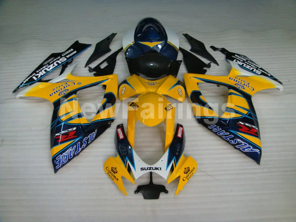 Yellow Blue and White Corona - GSX-R750 06-07 Fairing Kit